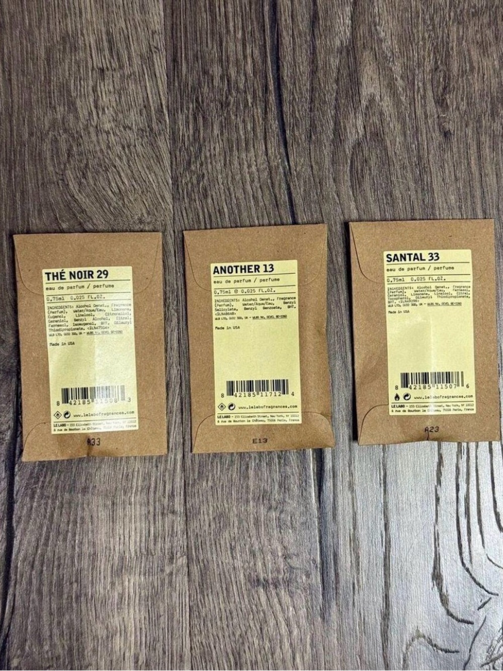 LeLabo 3pc Set .75ml each